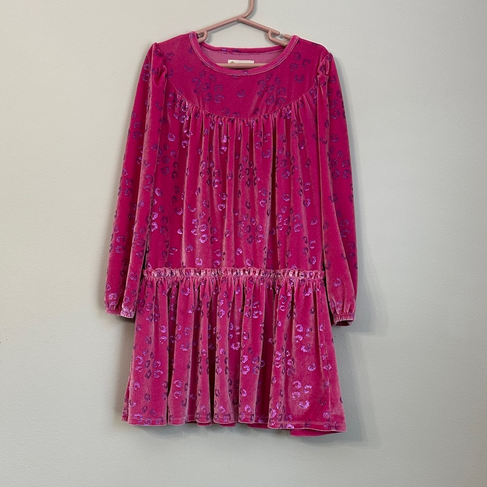 Tucker + Tate Fuchsia Velvet Kids Dress